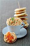 Potted salmon with blinis