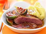 Duck magret with figs