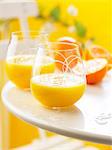 Glasses of freshly squeezed orange juice