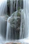 Close-up of waterfalls in a forest in spring, Bodenmais, Regen District, Bavarian Forest National Park, Bavaria, Germany