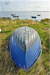 Boat docked on beach, Summer, Vitte, Baltic Island of Hiddensee, Baltic Sea, Western Pomerania, Germany