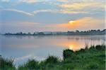 Lake at Sunrise, Ober-Moos, Grebenhain, Vogelsberg District, Hesse, Germany