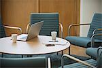 Table in conference room, Stockholm, Sweden