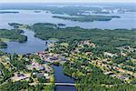 Aerial view of Soderfors, Uppsala county, Sweden
