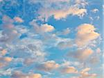 Clouds and blue sky at sunset, Germany