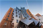 Low angle view of the Ray and Maria Stata Center, MIT, Boston, Massachusetts, USA.