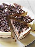 Cheesecake with chocolate