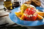 Gemista (tomatoes and peppers stuffed with rice, Greece)