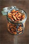 Almonds in storage jar