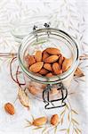 Almonds in storage jar