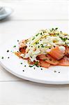 Smoked salmon with Waldorf salad