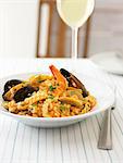 Risotto alla pescatora (rice with seafood, Italy)