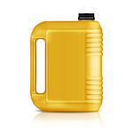 Yellow plastic gallon, jerry can  isolated on a white background.  (with clipping work path)