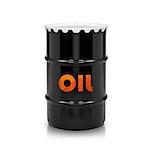 Oil and Petroleum Barrel on white isolated background.  (with clipping work path)