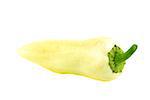 Yellow hot chili pepper on a white background.  (with clipping work path)