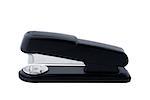 Black professional stapler isolated on white background