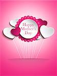 Vector - Happy Mother Day Heart Background