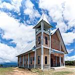 Christian Church in Samosir Island. Lake Toba, North Sumatra, Indonesia.