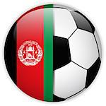 Vector - Afghanistan Flag with Soccer Ball Background