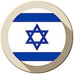 Vector - Israel Flag Button Icon Modern