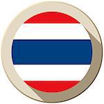 Vector - Thailand Flag Button Icon Modern