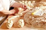 Baker Making Traditional Czech Chrismas Pastry Vanocka