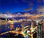 Hong Kong harbour at Night