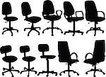 illustration of chairs collection - vector