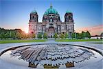 Image of the Berlin Cathedral during sunrise.