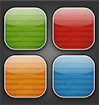 Illustration backgrounds with colorful wooden texture for the app icons - vector