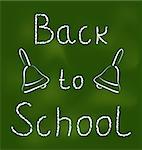 Illustration Back to school background with text and bells - vector