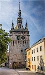 The clock tower of the citadel in Sighisoara, Romania