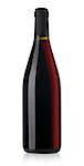 red wine  bottle isolated over white background with clipping path