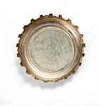 close up of a bottle cap on white background with clipping path