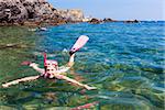 snorkeling in Mediterranean Sea, France