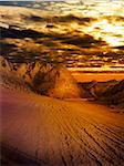 Desert landscape with dramatic sky