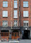 Beautiful old facade at a building in Copenhagen.