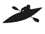 Kayak Paddler Silhouette