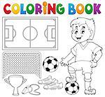 Coloring book soccer theme 1 - eps10 vector illustration.