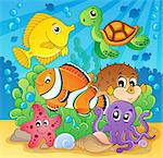 Coral fish theme image 2 - eps10 vector illustration.