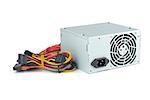 Power supply of PC isolated with clipping path on white background