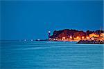 Puntamika peninsula night view in Zadar, Dalmatia, Croatia