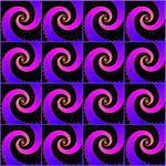 Digital computer graphic - seamless decorative ornament with fractal spirals for design.
