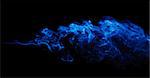 blue abstract smoke pattern on a black background