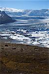 Fjallsarlon, glacier iceberg lagoon in Vatnajokull National Park, Iceland