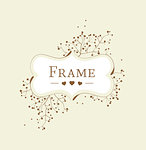 Decorative frame with romantic flowers