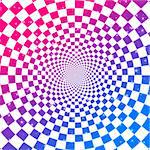 Abstract colorful checkered background with perspective effect.