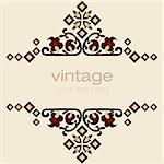 eastern oriental style ornate old frame pattern