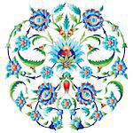 Versions of Ottoman decorative arts, abstract flowers