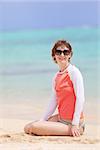 young beautiful woman  at the beach,